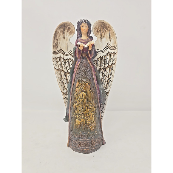 Collectible Nativity Angel Holding A Book 8.25"H U191 - Picture 1 of 7